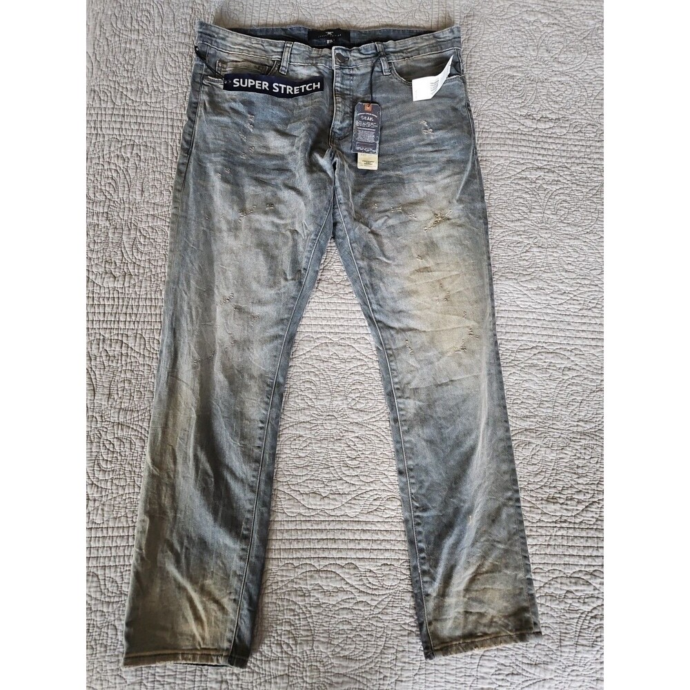 Jordan Craig Legacy Edition Sean Jeans Men 38x32 Smokey Haze Distressed Knee